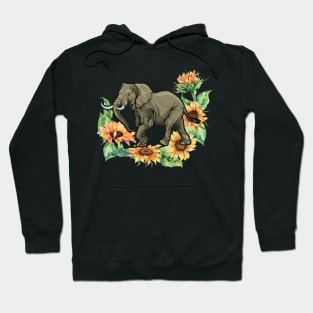 Sunflower Elephant Gift Hoodie